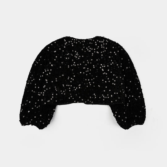 Girls Velvet Bolero Winter Grace (Black)