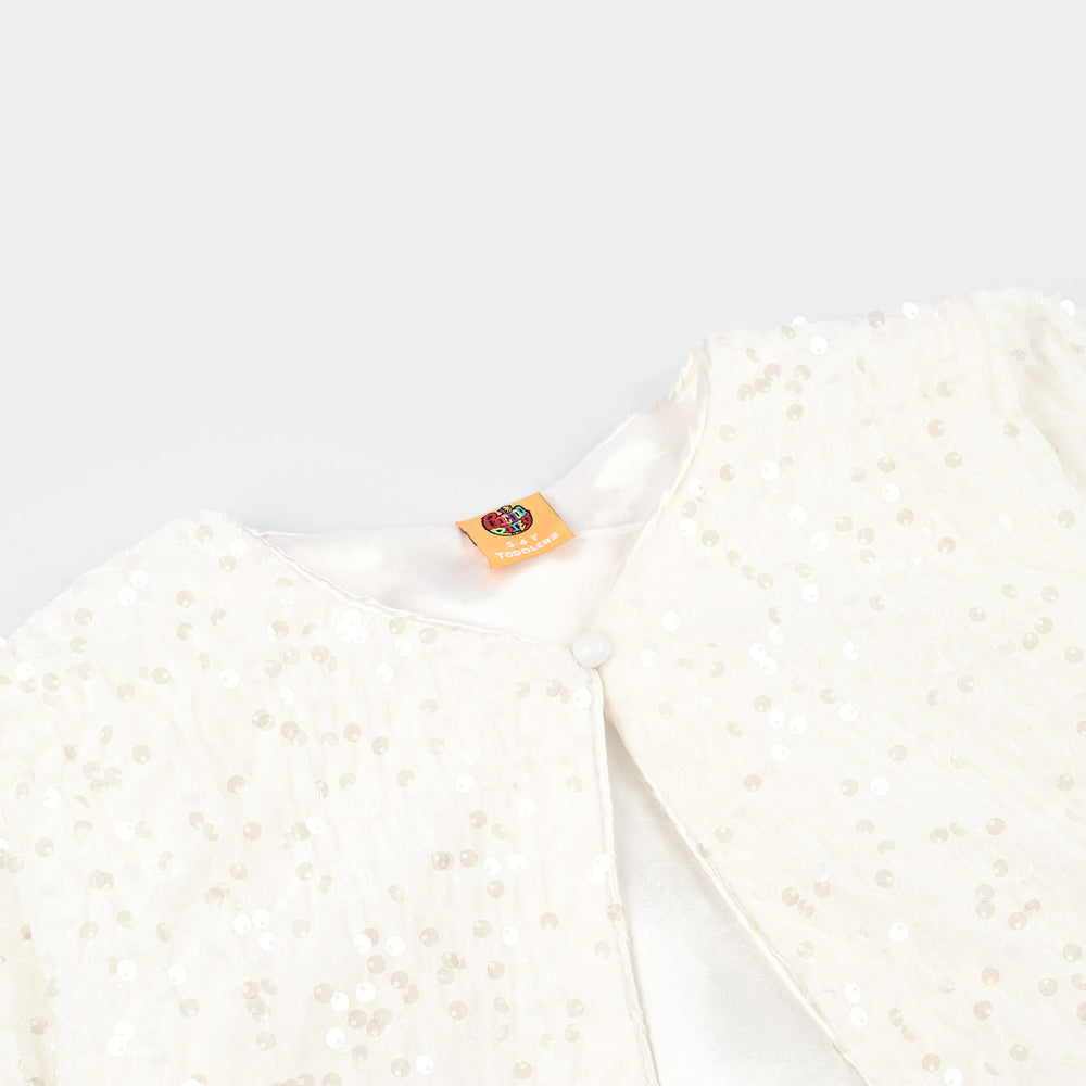 Girls Velvet Bolero Winter Grace (White)