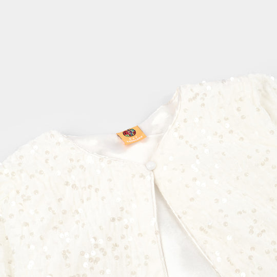 Girls Velvet Bolero Winter Grace (White)