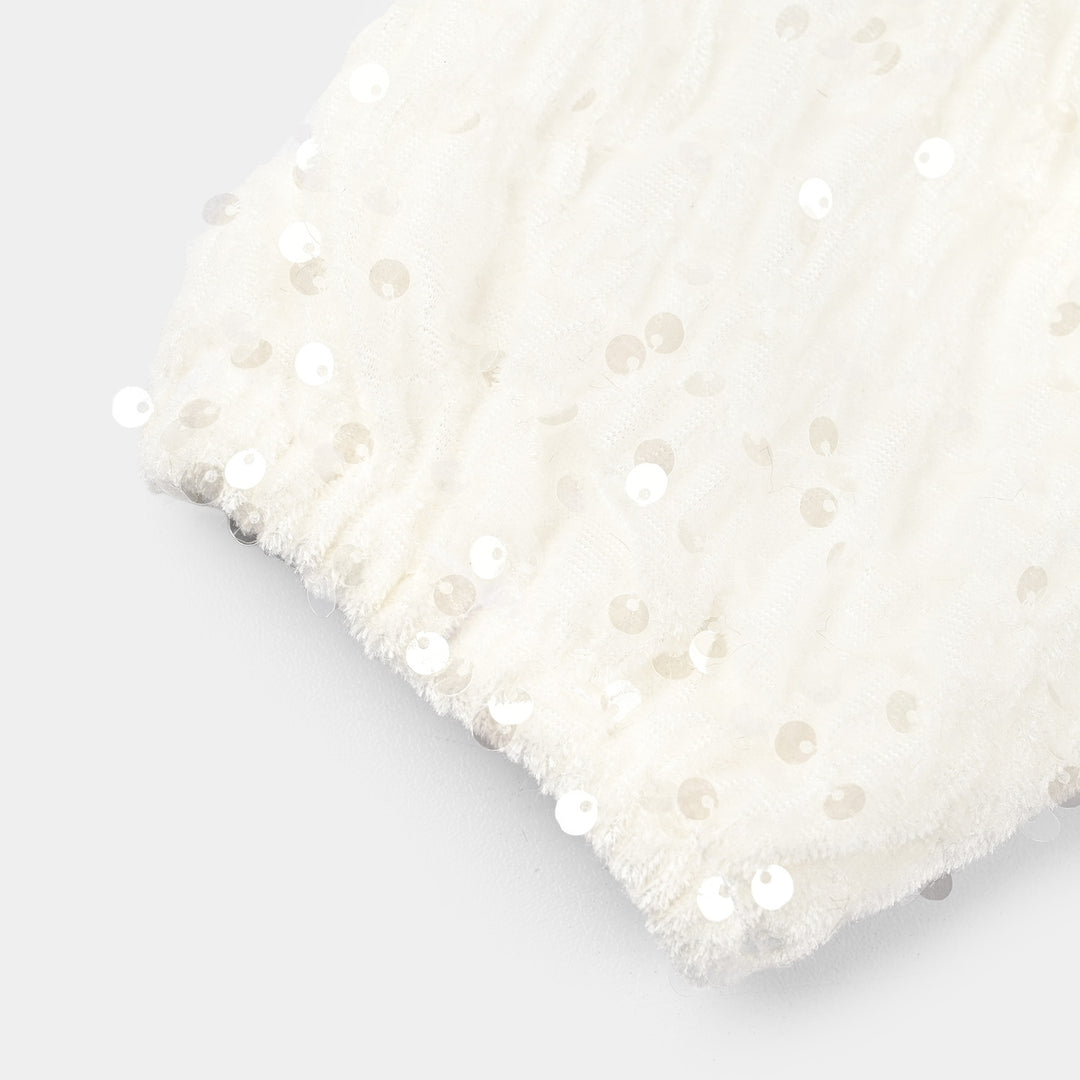 Girls Velvet Bolero Winter Grace (White)