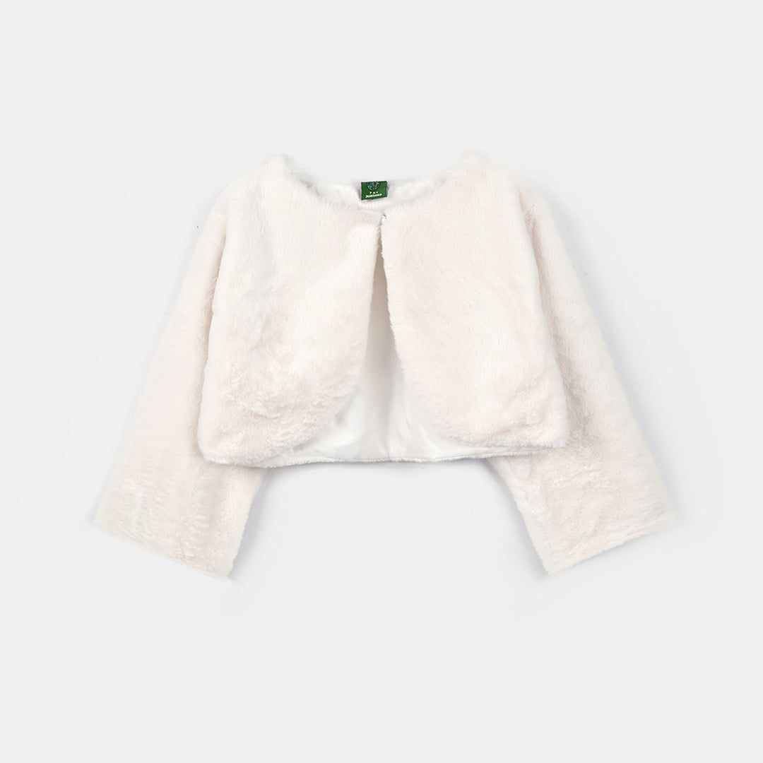 Infant Girls Sherpa Bolero Snow (White)
