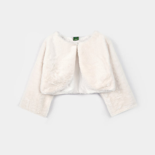 Infant Girls Sherpa Bolero Snow (White)