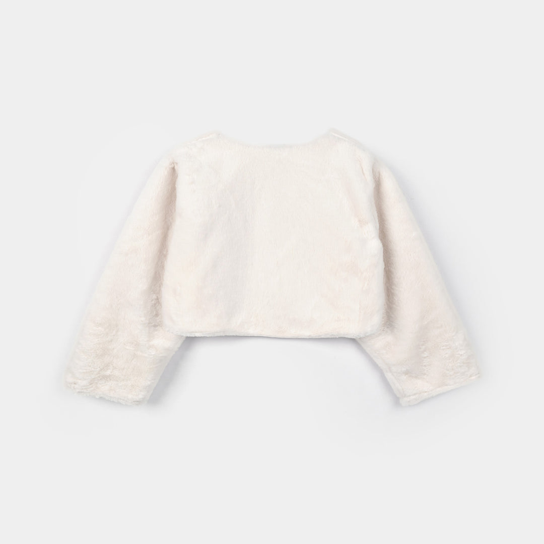 Infant Girls Sherpa Bolero Snow (White)