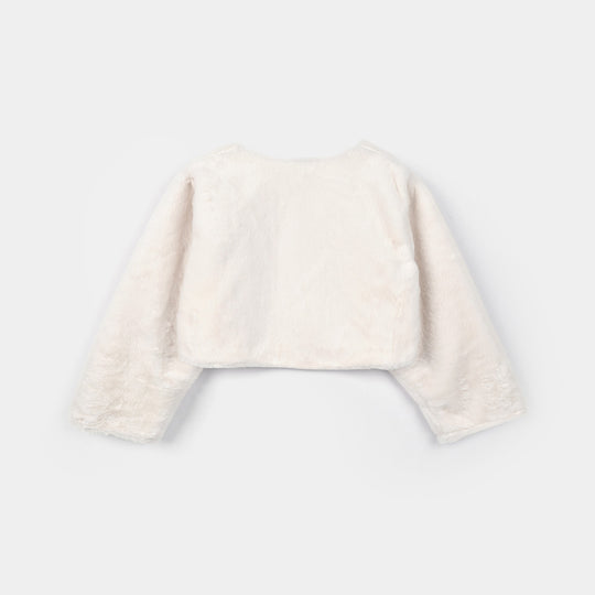 Infant Girls Sherpa Bolero Snow (White)
