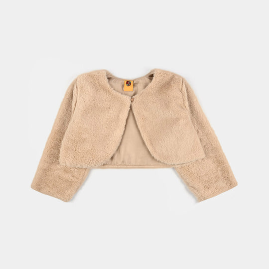 Infant Girls Sherpa Bolero Snow (LBrown)