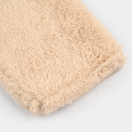 Infant Girls Sherpa Bolero Snow (LBrown)