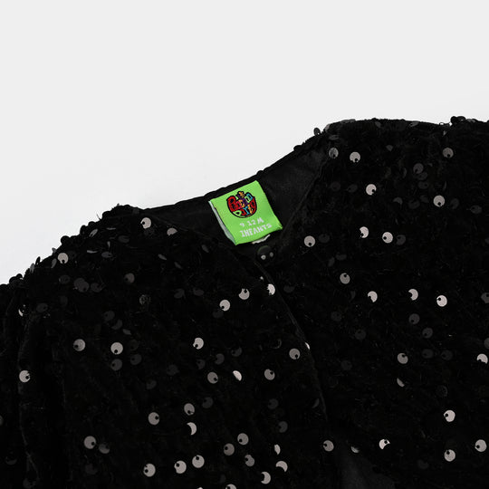 Infant Girls Velvet Bolero Winter Grace (Black)