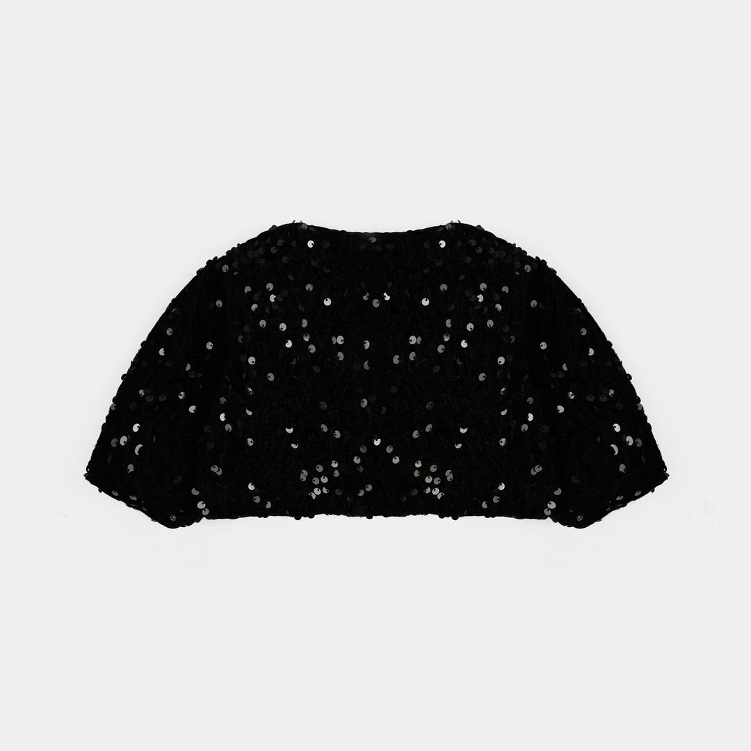Infant Girls Velvet Bolero Winter Grace (Black)