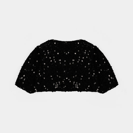 Infant Girls Velvet Bolero Winter Grace (Black)
