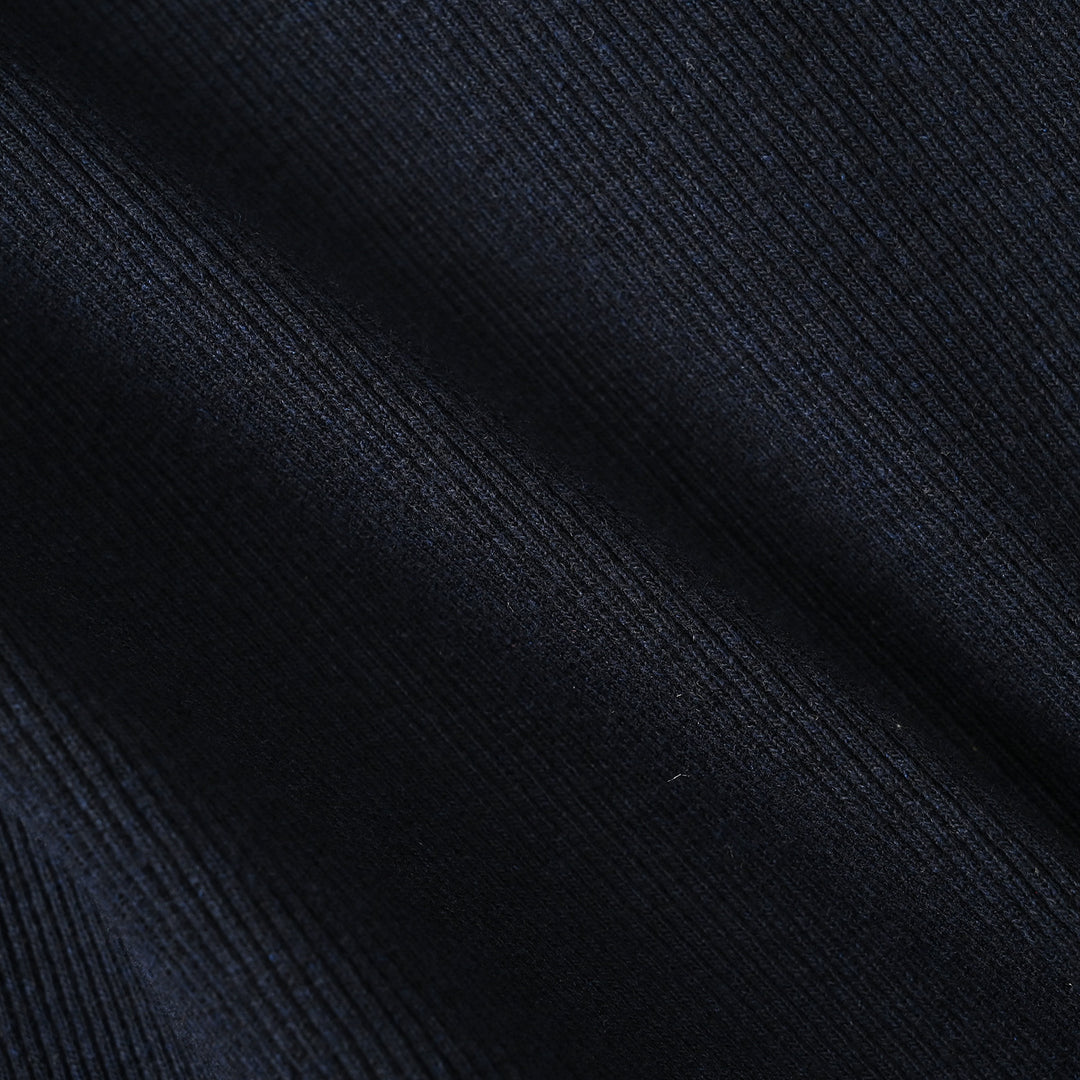 Boys 2x1 Rib Turtle Neck Navy