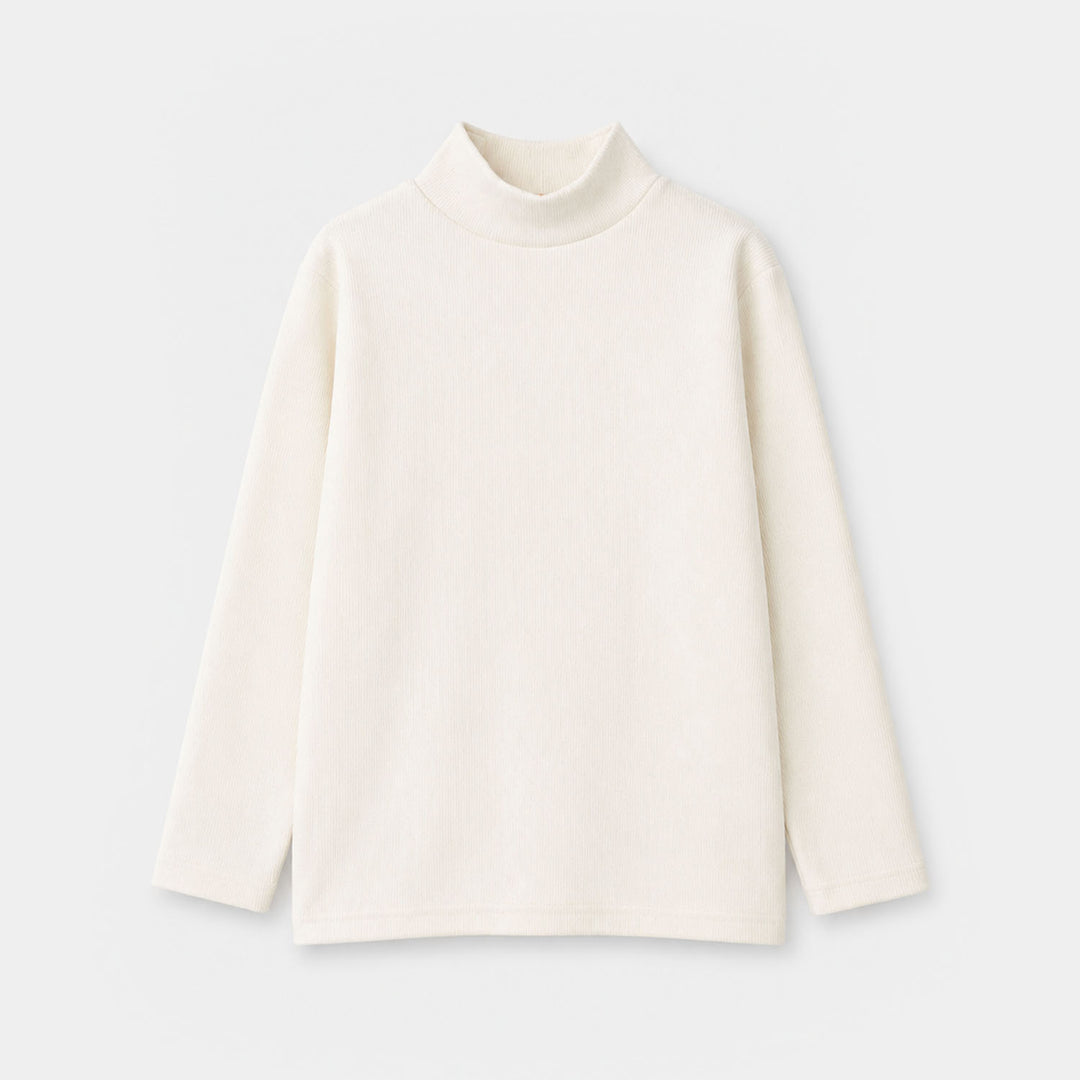 Boys 2x1 Rib Turtle Neck - Off White