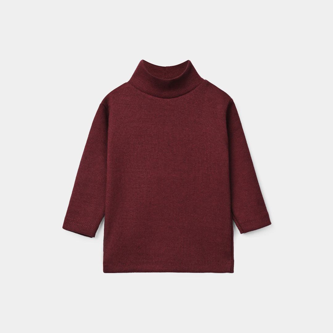 Infant Girls 2x1 Rib Turtle Neck - RED