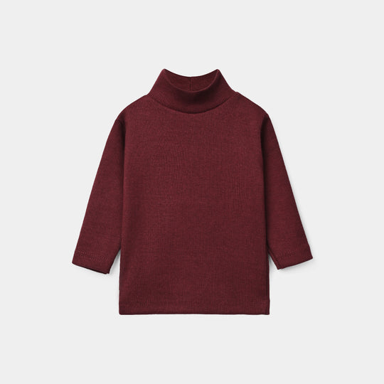 Infant Girls 2x1 Rib Turtle Neck - RED