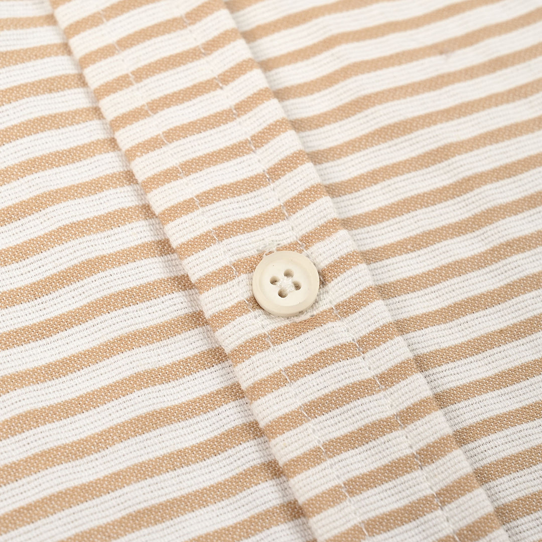 Boys Yarn Dyed Shirt (Smart Bold)-BROWN