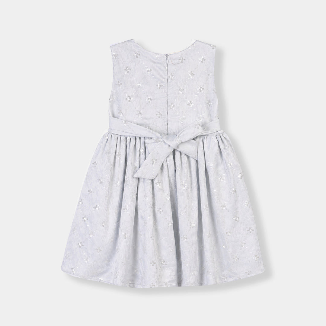 Girls Sequence Fancy Frock-Party Queen-LT.Blue