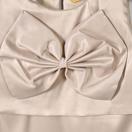 Girls Poly Satin Fancy Frock Star Princess-Fawn