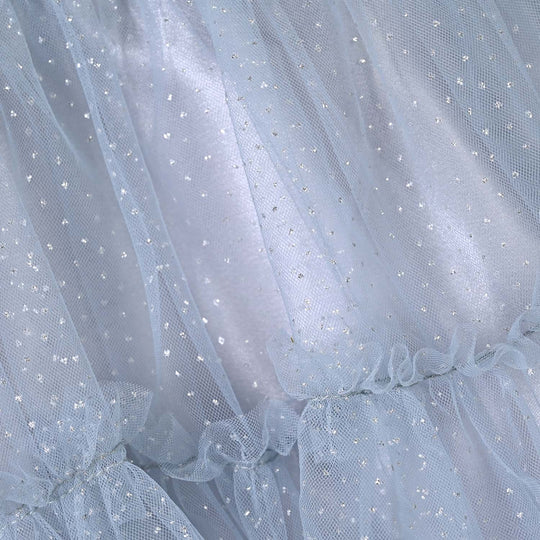 Infant Girls Net Fancy Frock Twinkle-Light Grey