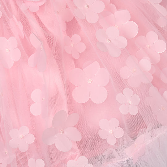 Infant Girls Net Fancy Frock - Blossom Baby - Pink
