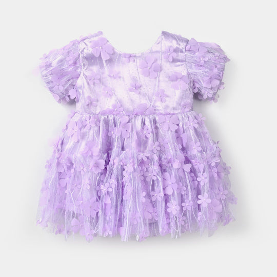 Infant Girls Net Fancy Frock-Dream Bloom-Lilac