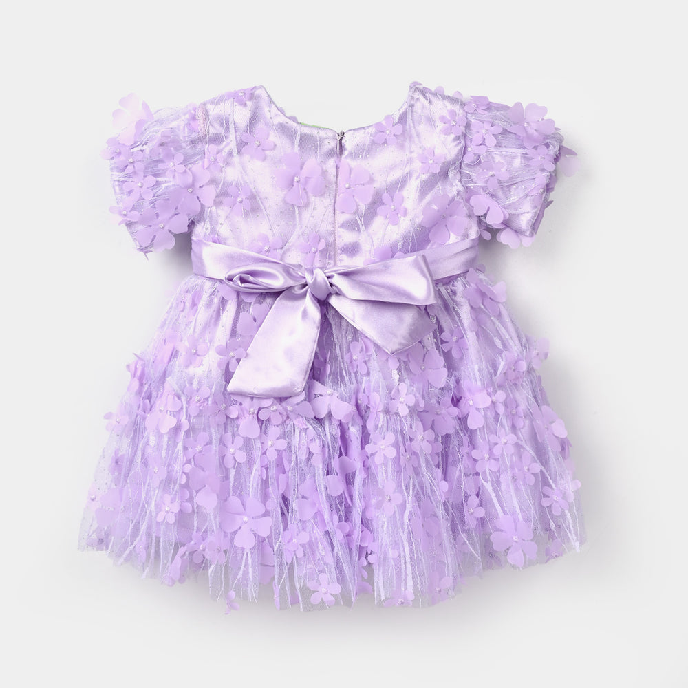 Infant Girls Net Fancy Frock-Dream Bloom-Lilac