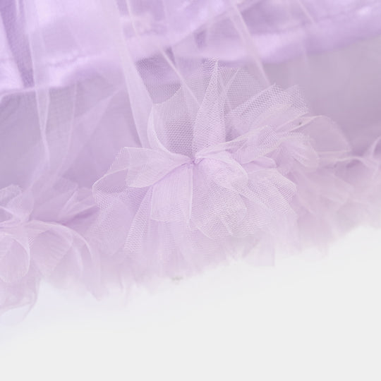 Infant Girls Sequence Fancy Frock-Jewel-Lilac