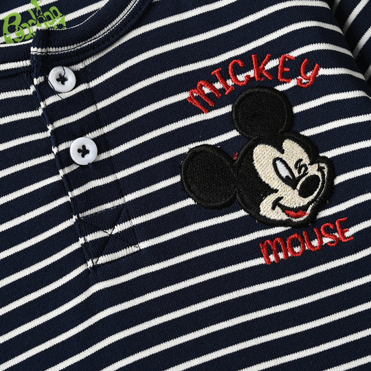 Infant Boys Yarn Dyed T-Shirt Character-Blue