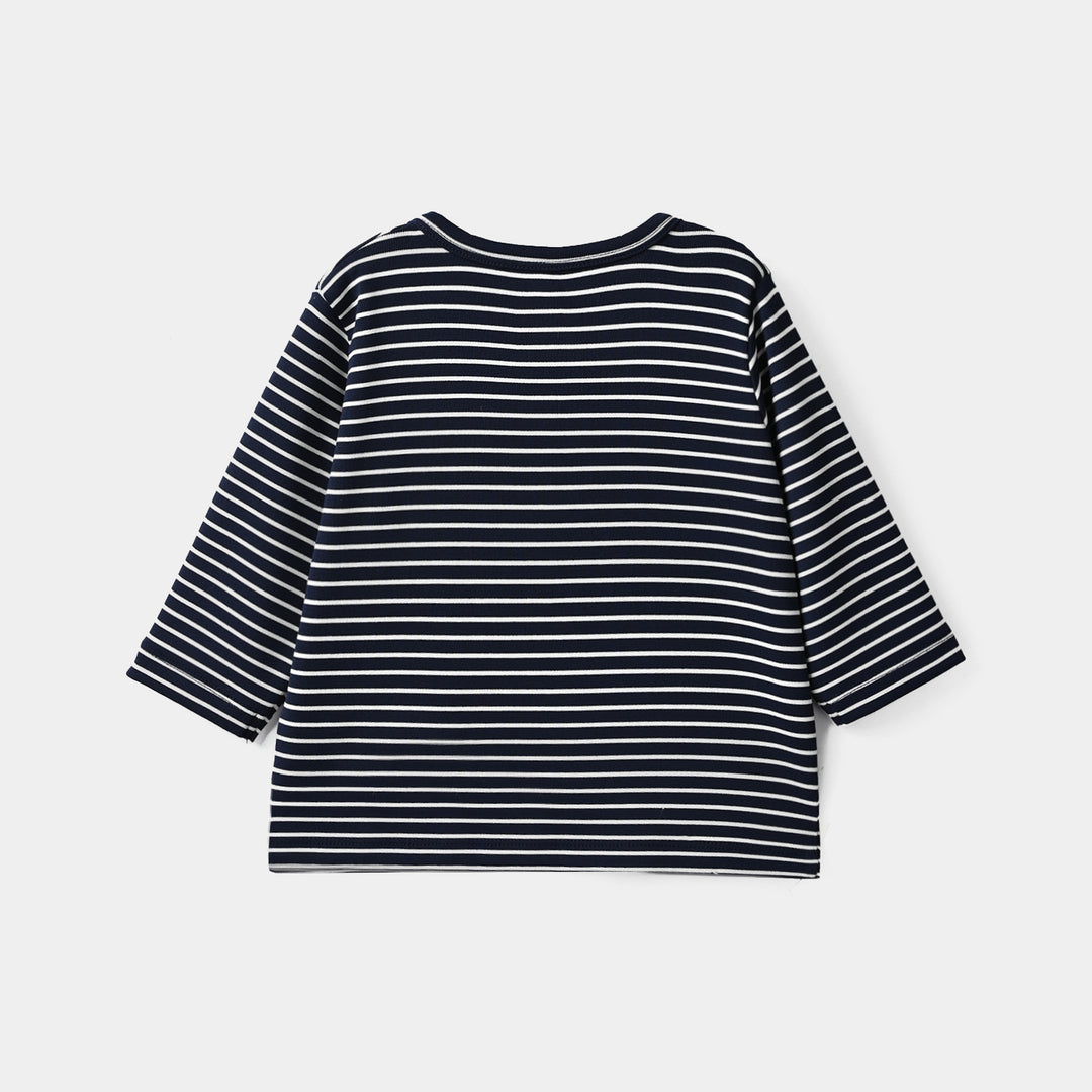 Infant Boys Yarn Dyed T-Shirt Character-Blue