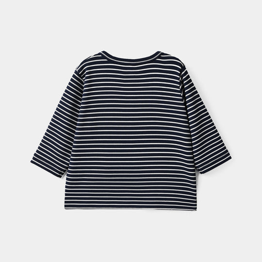 Infant Boys Yarn Dyed T-Shirt Character-Blue