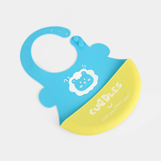 Cuddles Silicone Baby Bib with Catch Pocket