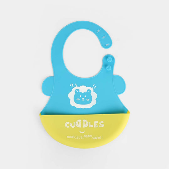 Cuddles Silicone Baby Bib with Catch Pocket