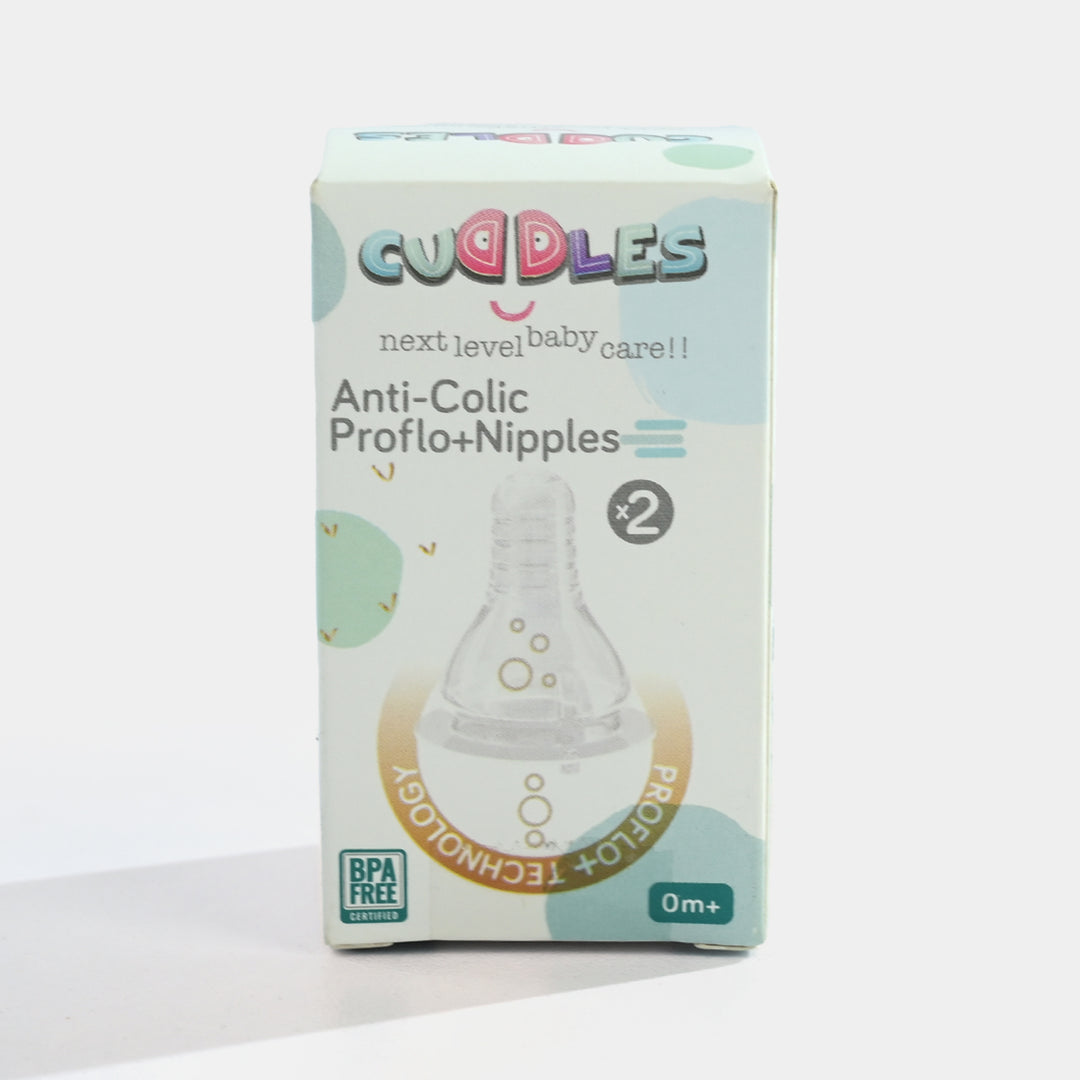 Cuddles Anti-Colic Proflo+ Replacement Nipples (0M+)