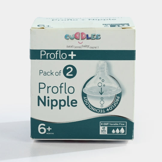 Proflo + Nipple Pack Of 2 | 6M+