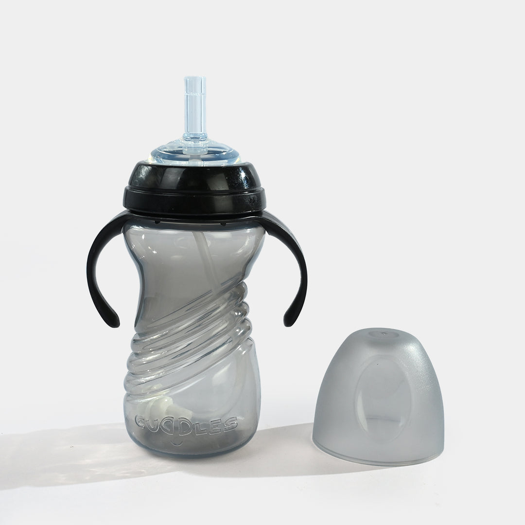 Active Kids Straw Cup 300Ml With Handle (Charcol)