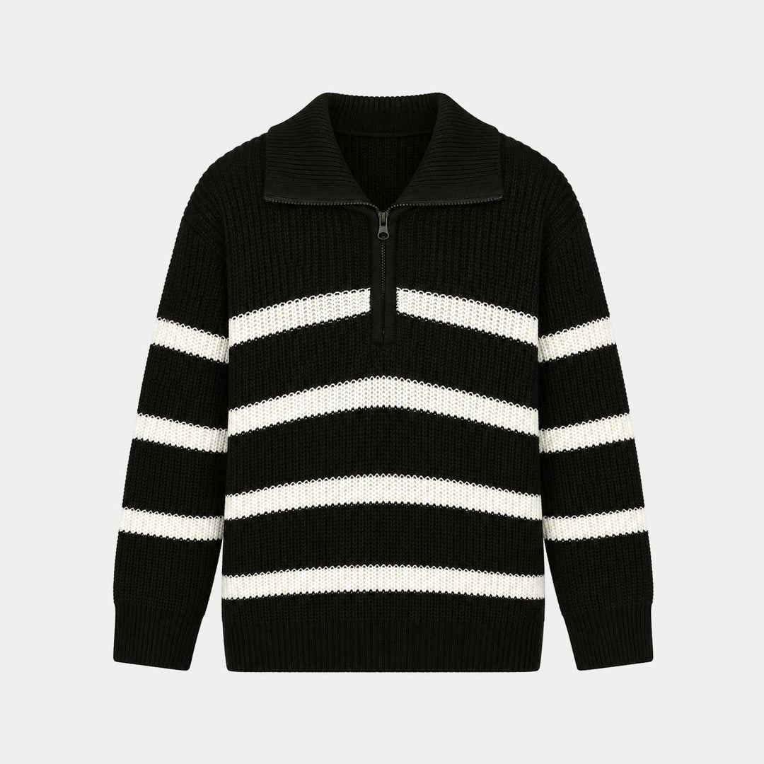 Boys Acrylic F/S Sweater Morocco-BLACK