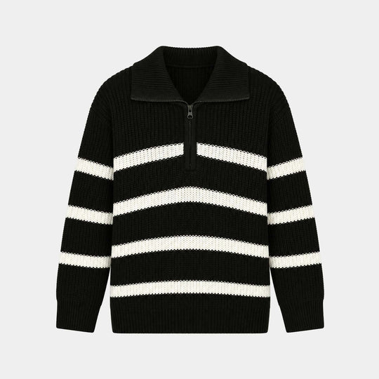 Boys Acrylic F/S Sweater Morocco-BLACK
