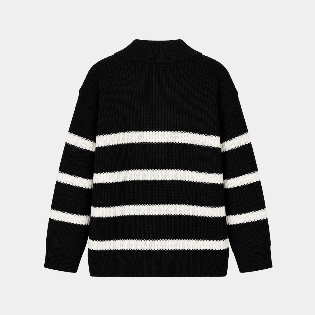 Boys Acrylic F/S Sweater Morocco-BLACK