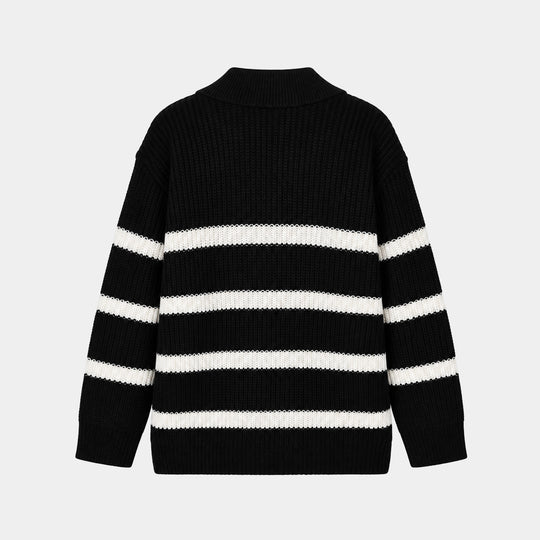Boys Acrylic F/S Sweater Morocco-BLACK