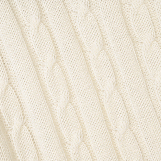Boys Acrylic F/S Sweater Cricket-White