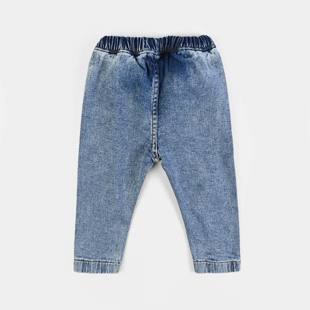 Infant Boys Denim Stretch Pant Character -Mid Blue
