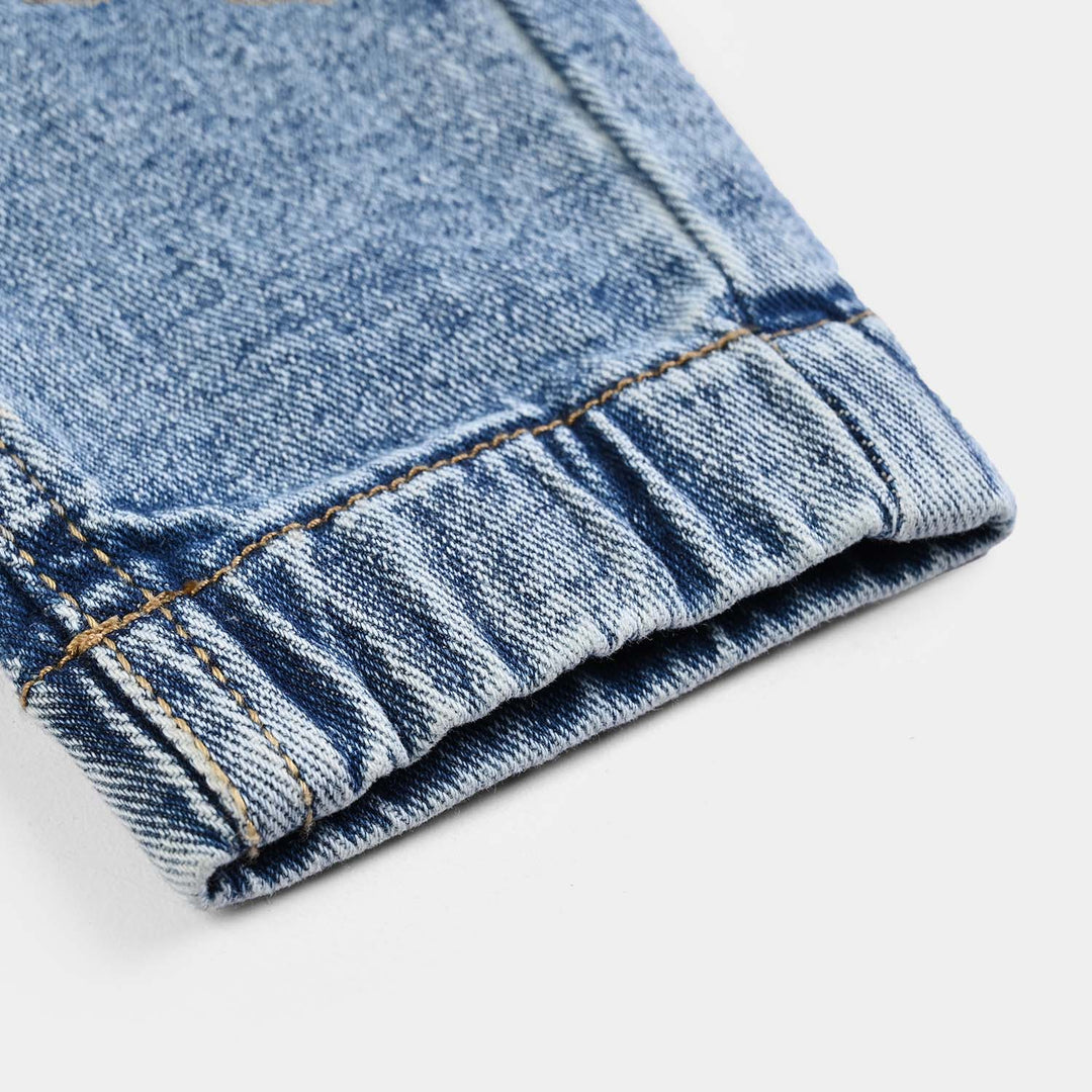 Infant Boys Denim Stretch Pant Character -Mid Blue