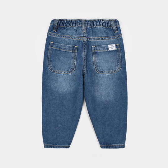 Infant Boys Denim rigid Pant Tiny Adventure-Mid Blue