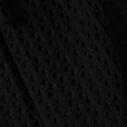 Girls Jacquard Pyjama Black Texture-BLACK
