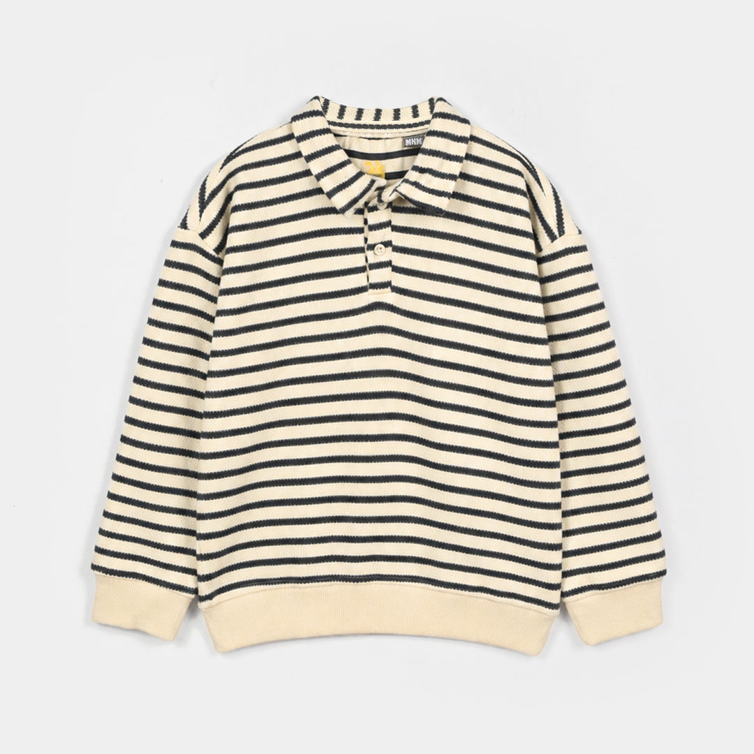 Boys  SweatShirt Grey Stripe-GREY