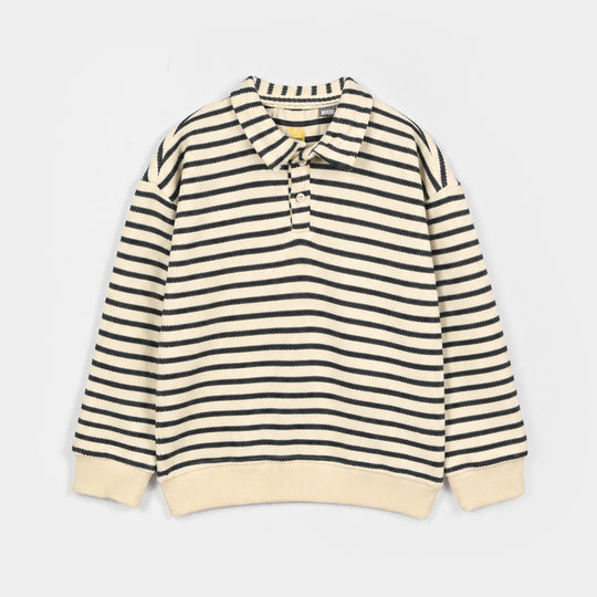 Boys  SweatShirt Grey Stripe-GREY