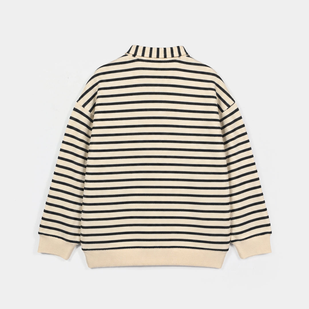 Boys  SweatShirt Grey Stripe-GREY