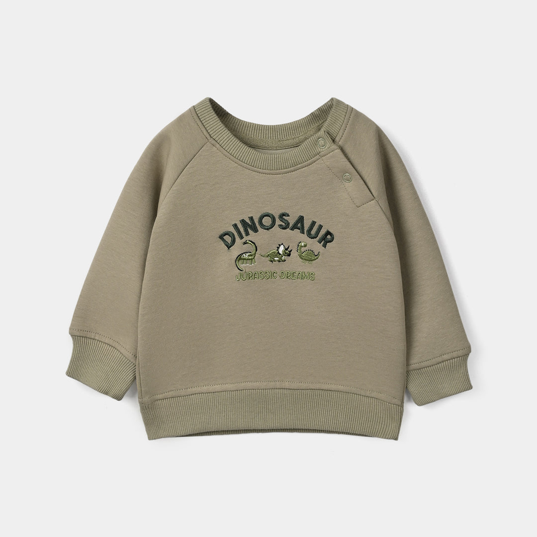 Infant Boys Scuba Sweatshirt Dinosaur-GREEN