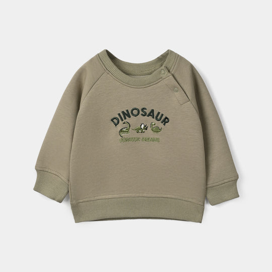 Infant Boys Scuba Sweatshirt Dinosaur-GREEN