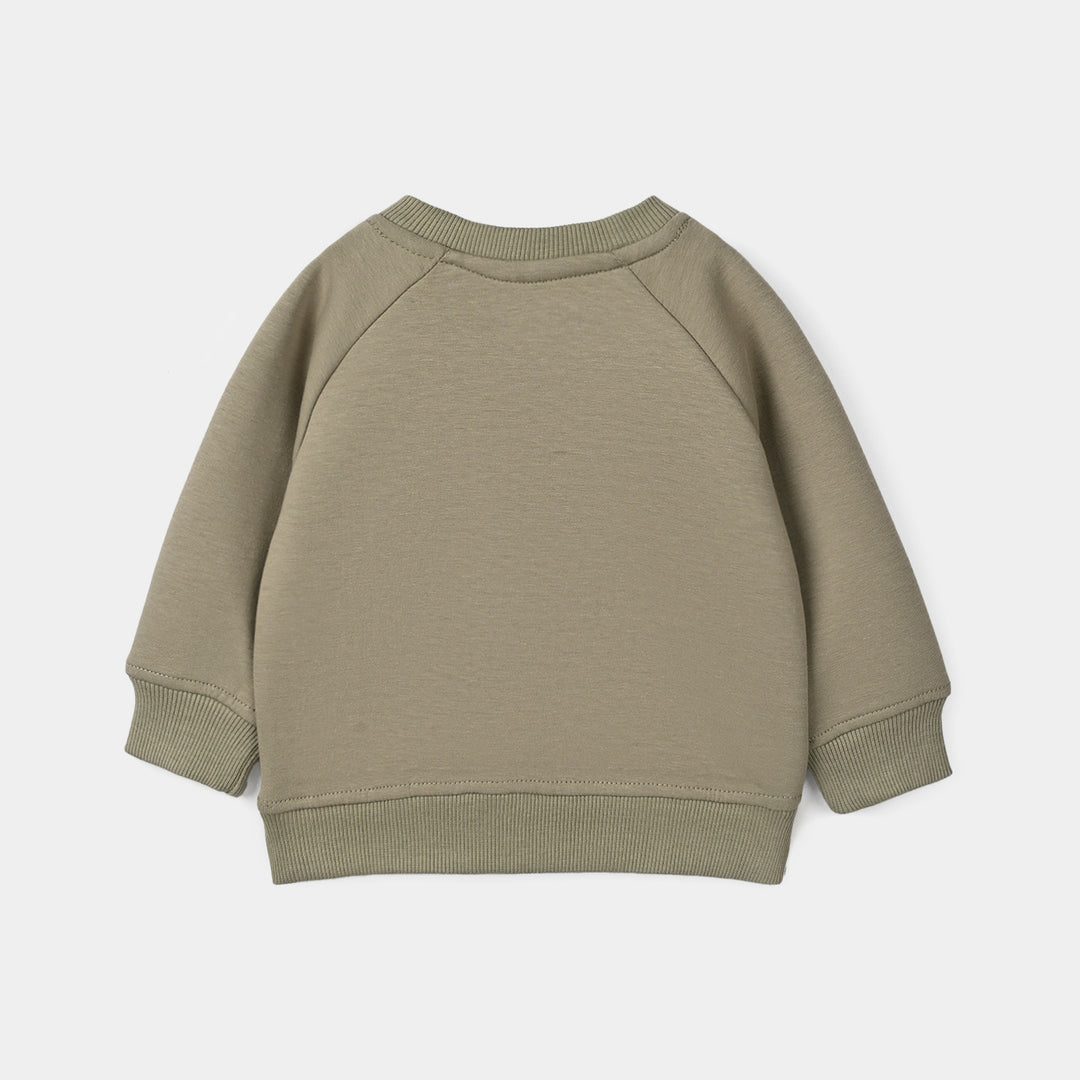 Infant Boys Scuba Sweatshirt Dinosaur-GREEN