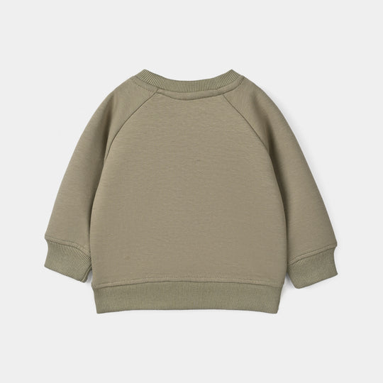 Infant Boys Scuba Sweatshirt Dinosaur-GREEN