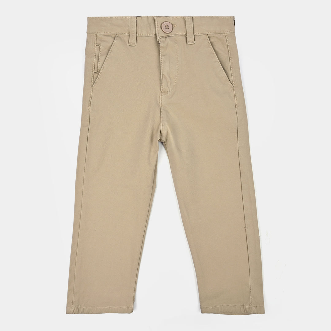Boys Cotton Twill Pant Basic Biege